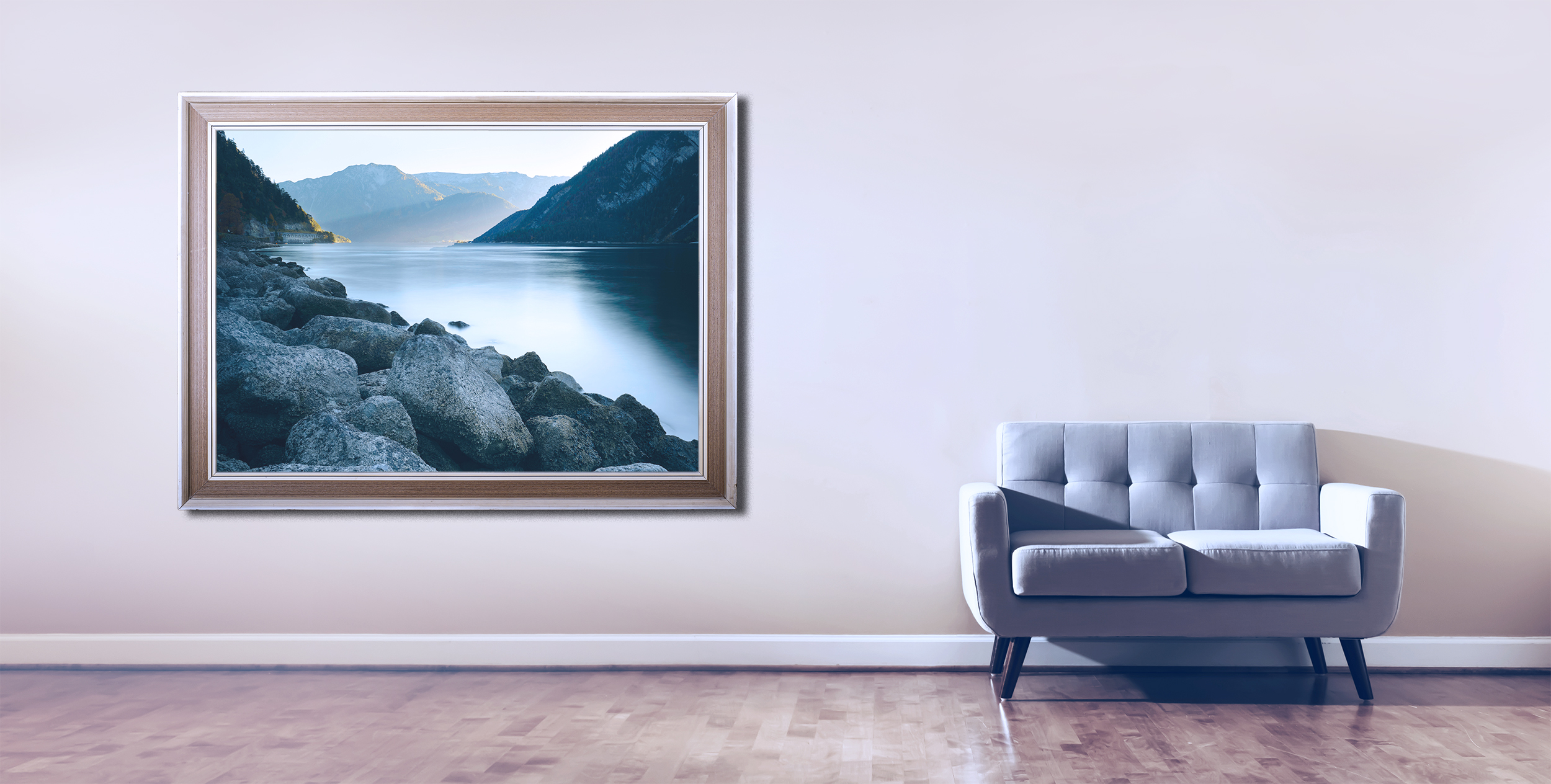 Large luxury interior home with loveseat